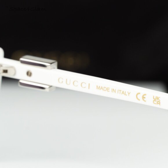 Gucci Women Sunglasses White Grey Cat Eye GG1681S 006 BRAND NEW main image 4